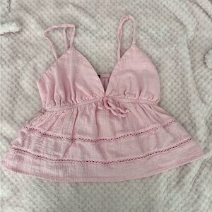 Baby Pink Babydoll Tank Top